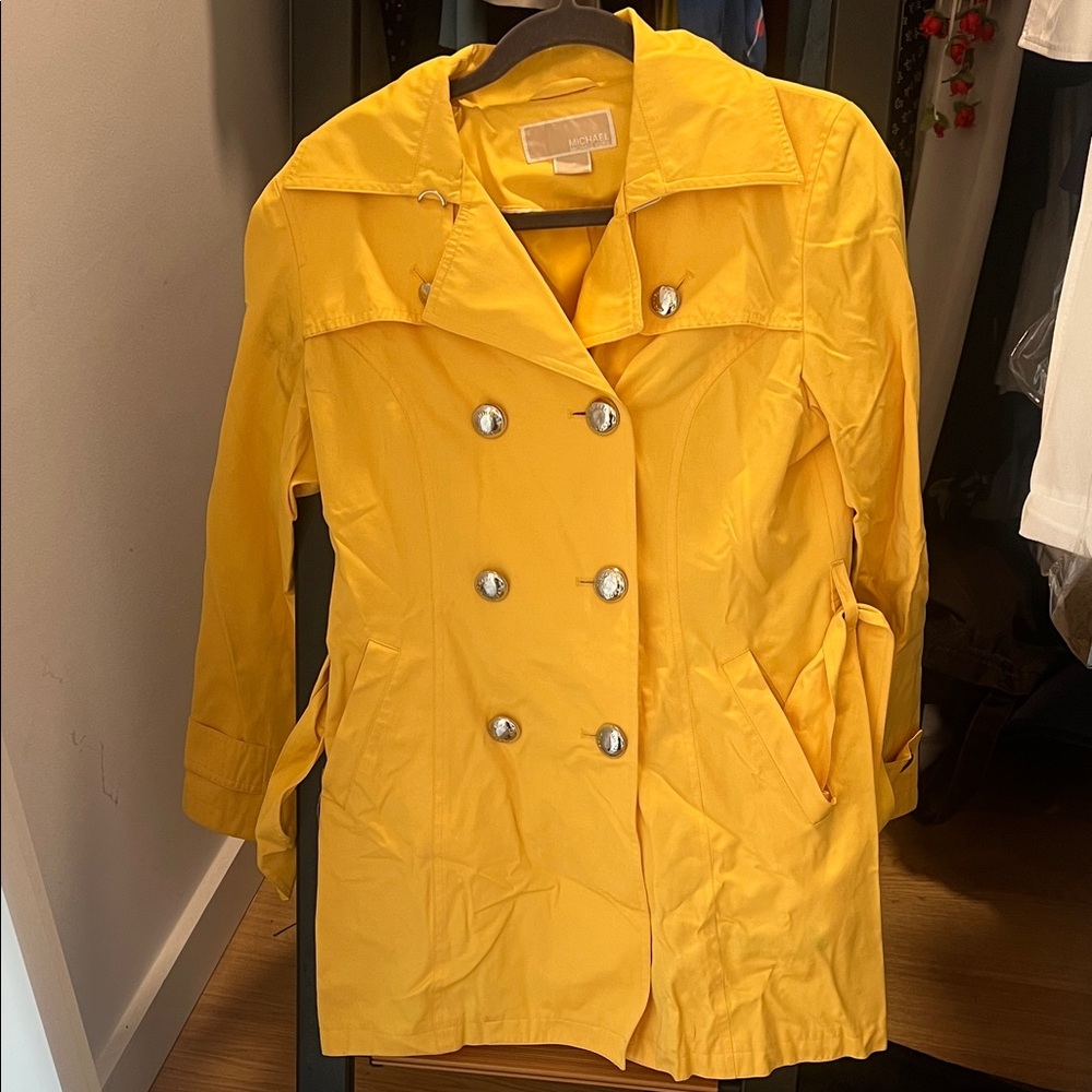 MICHAEL Michael Kors Vibrant Yellow Trench Coat
